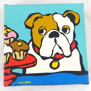 - Marc Tetro 2008 cupcakes dog print on canvas